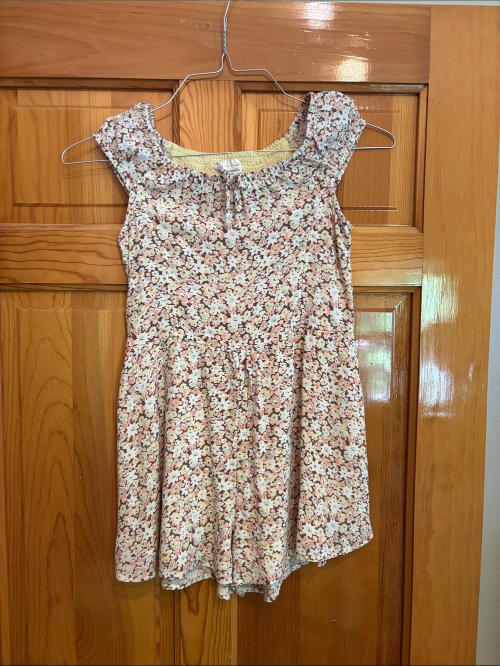abercrombie kids Cream Floral Print Sun Dress